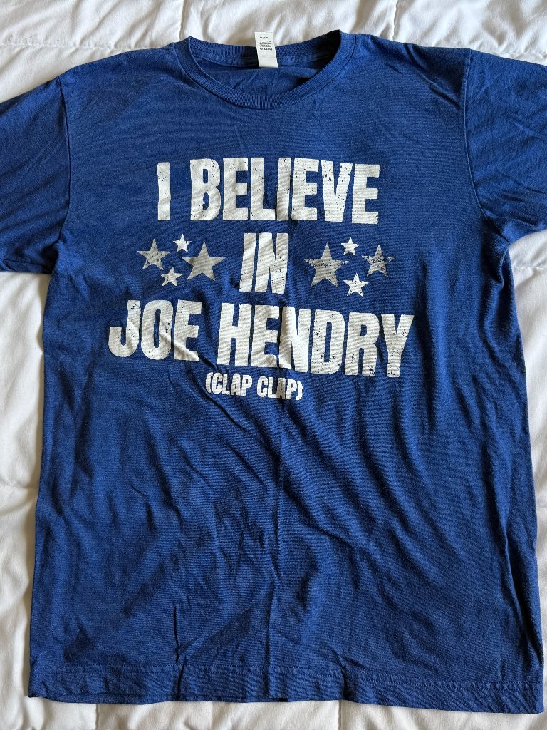 Men's Aew Pwt All Elite Crate Exclusive Joe Hendry "I Believe" T-Shirt - M Blue